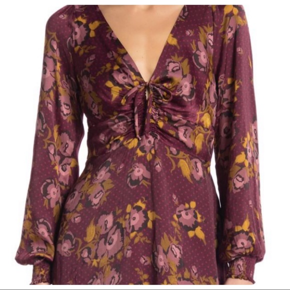 Free People Morning Light Mini Dress-Purple Combo - Picture 5 of 13